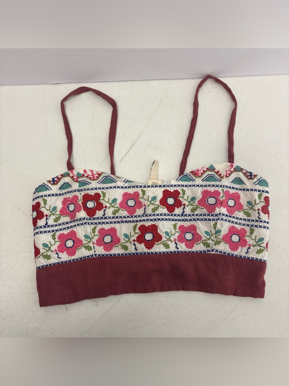Raga Linden Blossom Bralette Crop Top women’s XS boho peasant folk festival wear